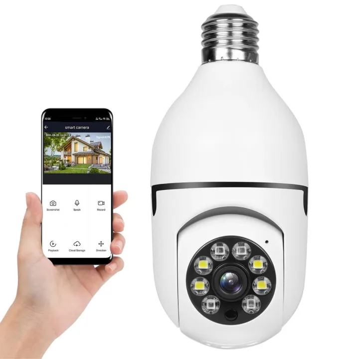 360° WiFi Wireless Light Bulb Camera HD Smart Security CCTV Camera
