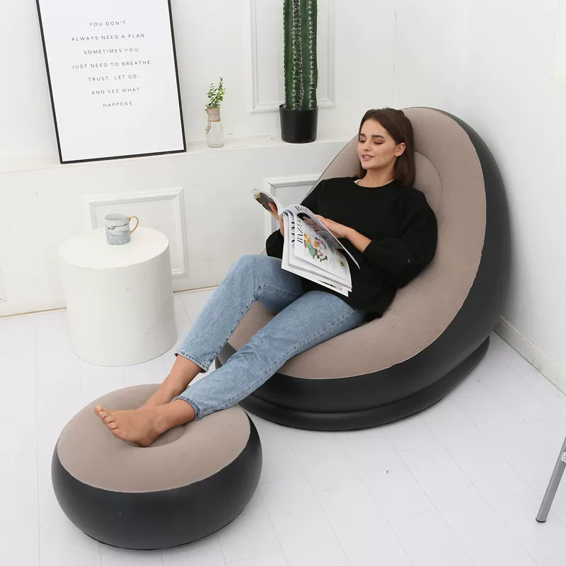 Premium Inflatable Air Sofa With Foot Rest | আরামদায়ক এয়ার লাউঞ্জ চেয়ার