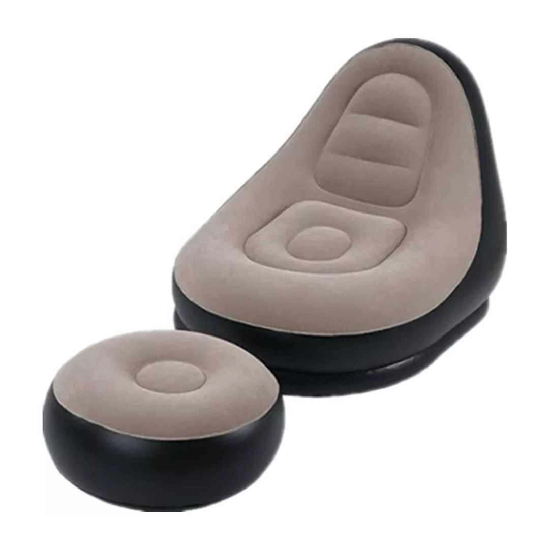 Premium Inflatable Air Sofa With Foot Rest | আরামদায়ক এয়ার লাউঞ্জ চেয়ার
