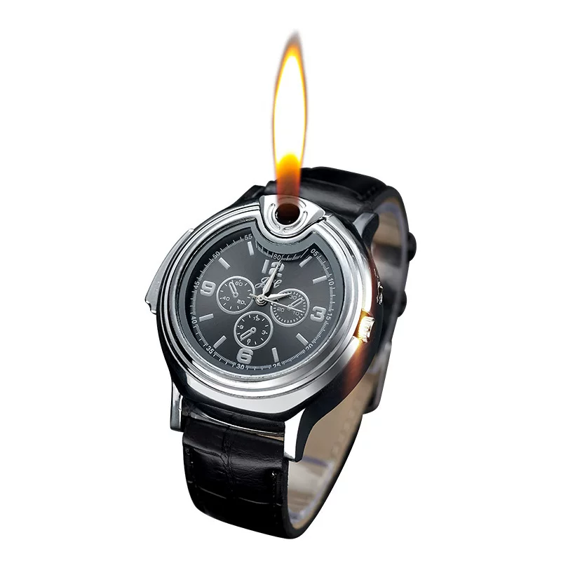 Watch Lighter Rechargeable Windproof Cigarette Lighter Watch | ঘড়ি ও লাইটার একসাথে